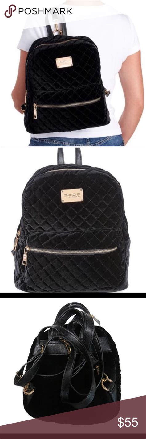 bebe quileted backpack velvet.